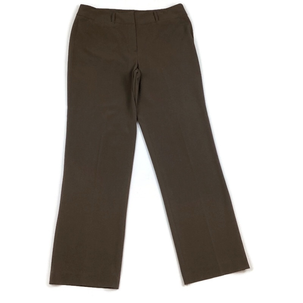 Larry Levine Brown Stretch Dress Pants Size 12
